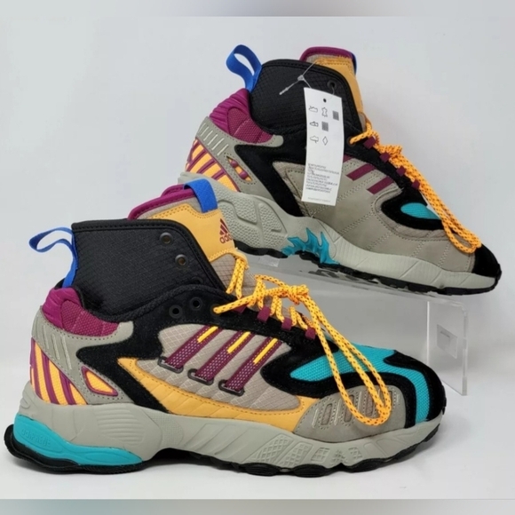 Adidas Original Men’s Size 8 TORSION TRDC MID FW9173 Tech Beige Berry Solar New - Picture 1 of 12